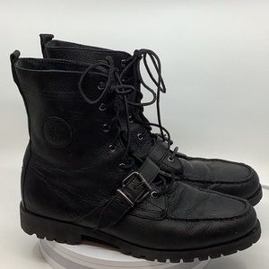 Polo by Ralph Lauren Ranger black grain leather pull ups size 12D